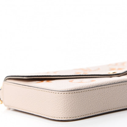 Louis Vuitton Empreinte Monogram Giant By The Pool Felicie Pochette Chain Wallet Cream Saffron 6 of 10
