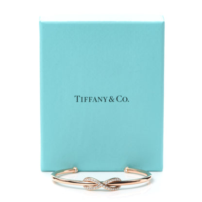 Tiffany 18K Rose Gold Diamond Infinity Cuff Bracelet 5 of 5