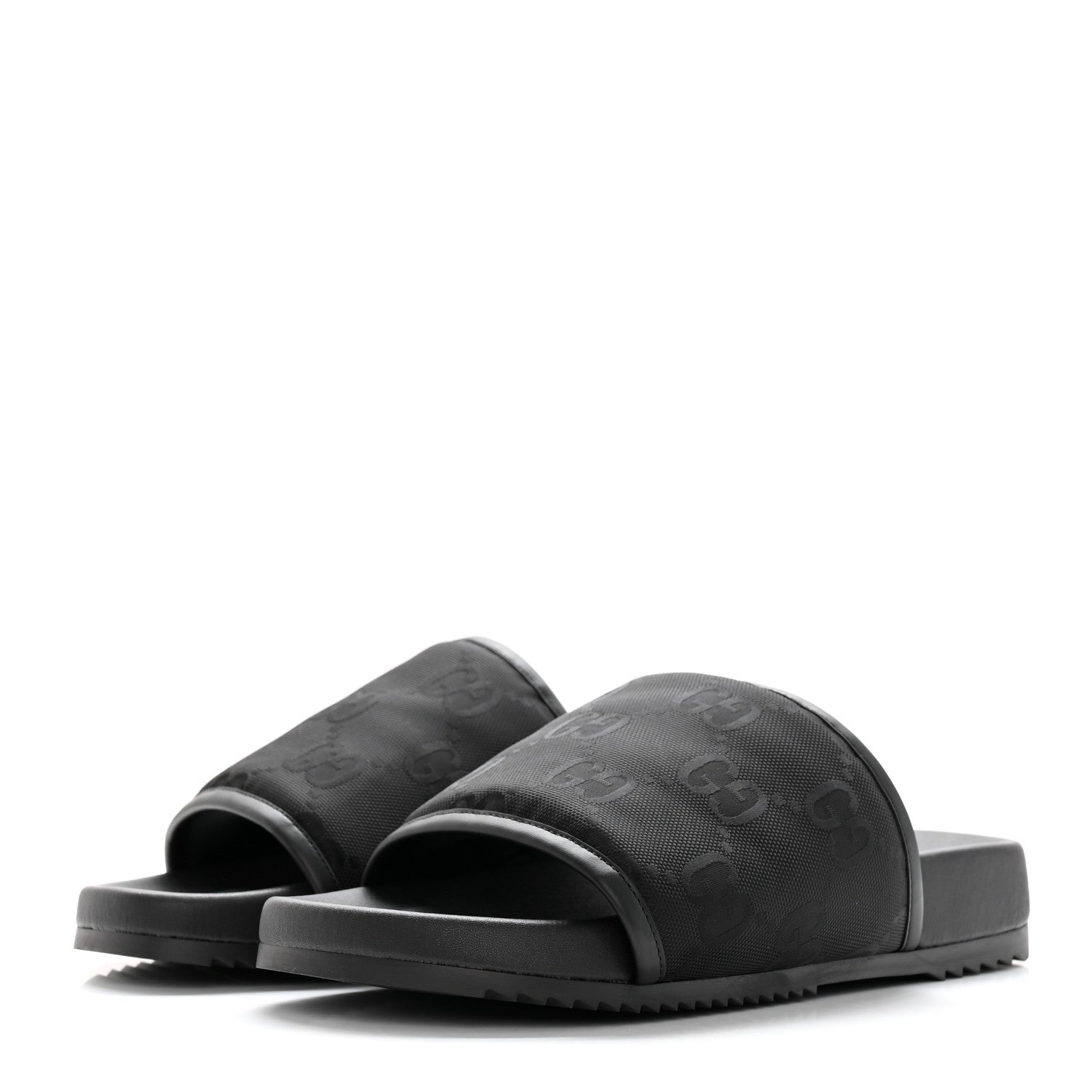 Gucci Econyl Nylon Demetra GG Monogram Mens Off the Grid Slide Sandals 9 Black 3 of 9