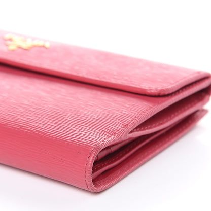 Prada Vitello Move Continental Flap Wallet Peonia 8 of 12