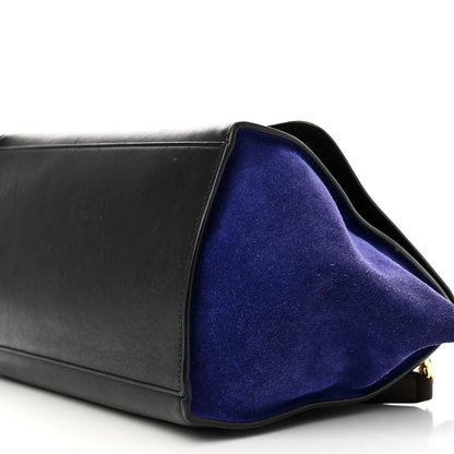 Celine Smooth Calfskin Suede Medium Tri-Color Trapeze Indigo 9 of 16