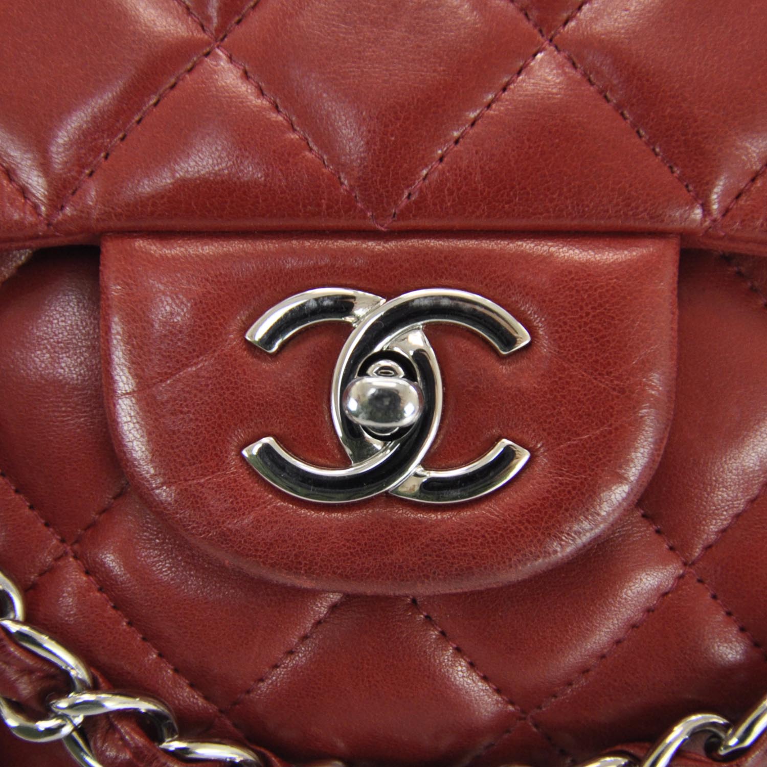 Chanel Lambskin Jumbo Single Flap Red 5 of 9