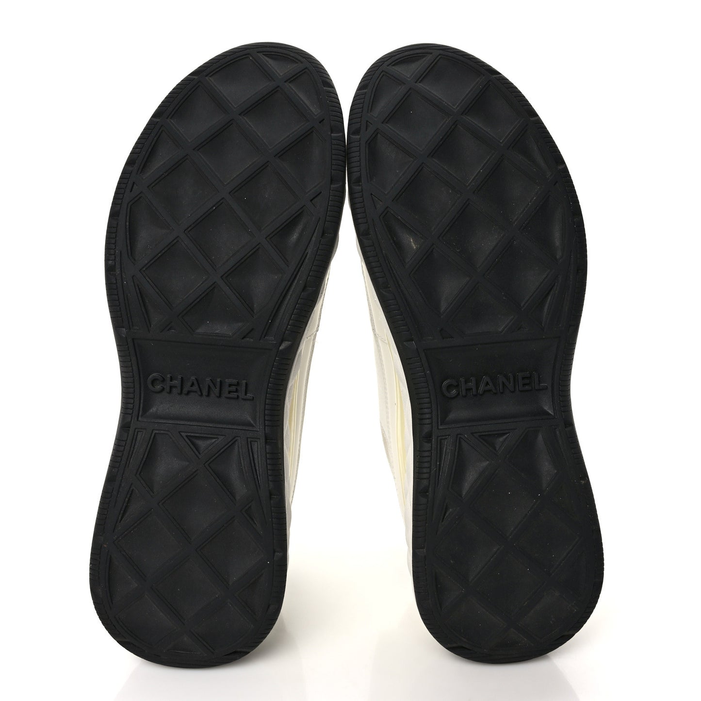 Velvet Calfskin Mixed Fibers CC Sneakers 40.5 Ivory Black