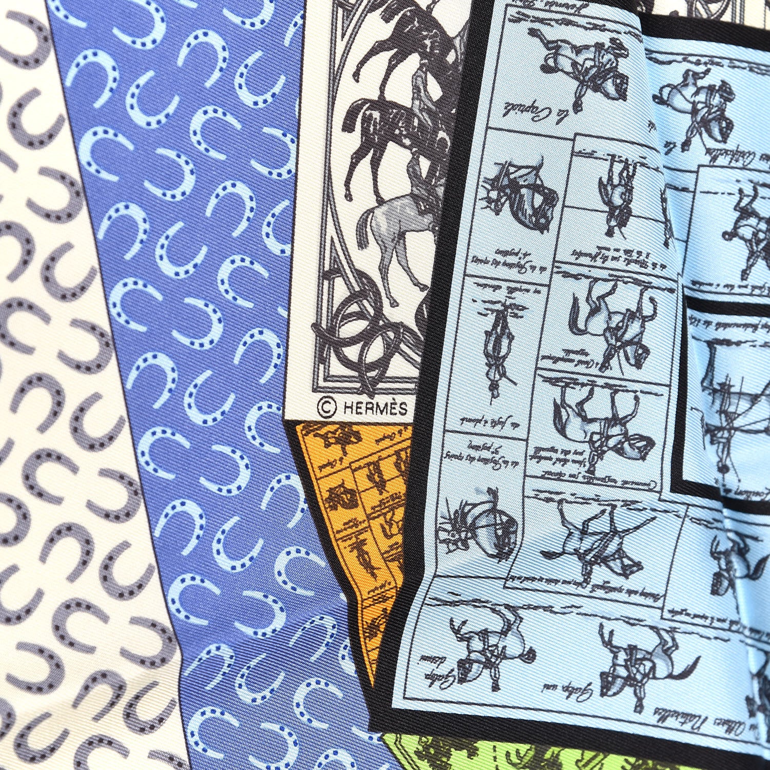 Hermes Silk A Cheval Sur Mon Carre Scarf 90 5 of 5