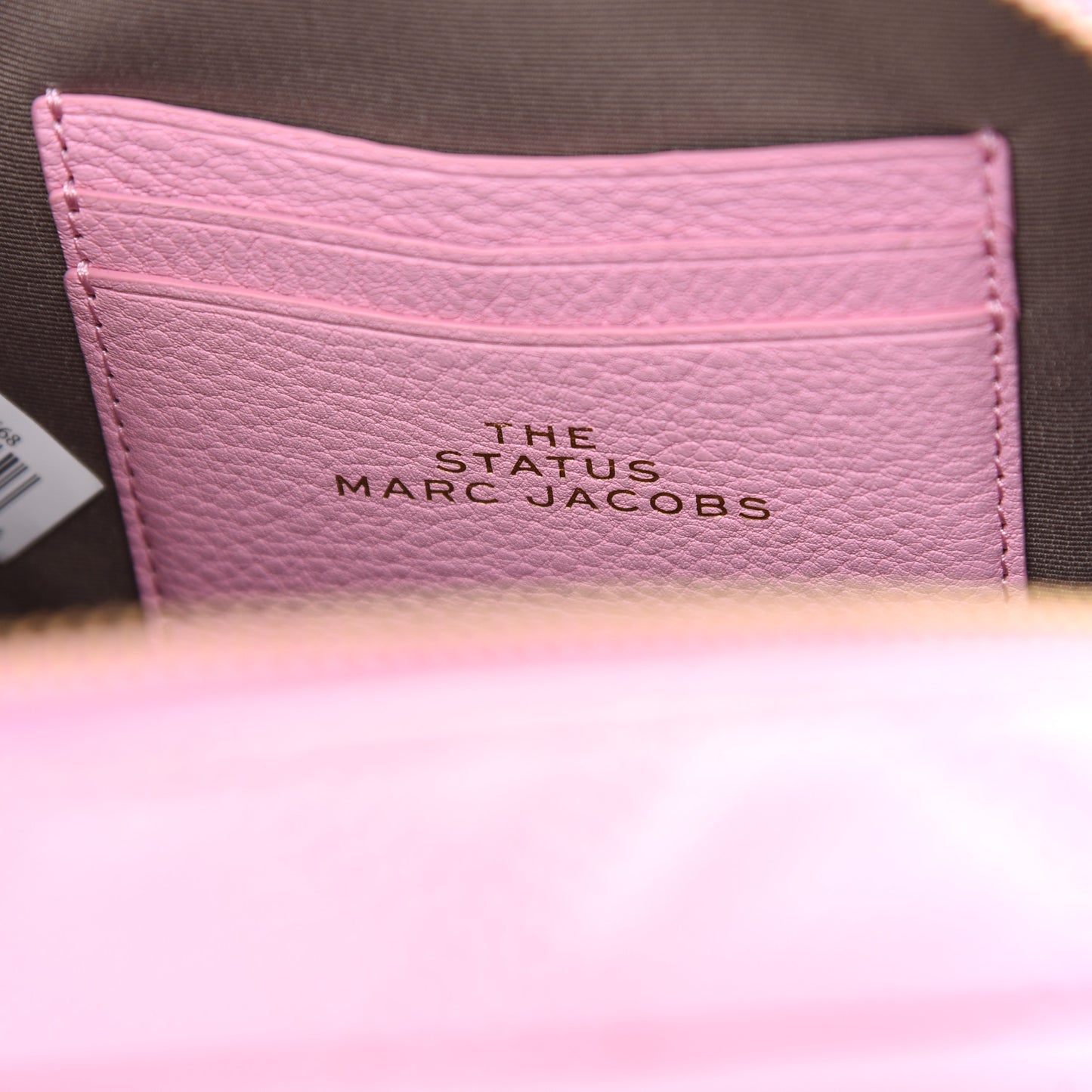 Grained Calfskin Quilted The Status Round Crossbody Pink
