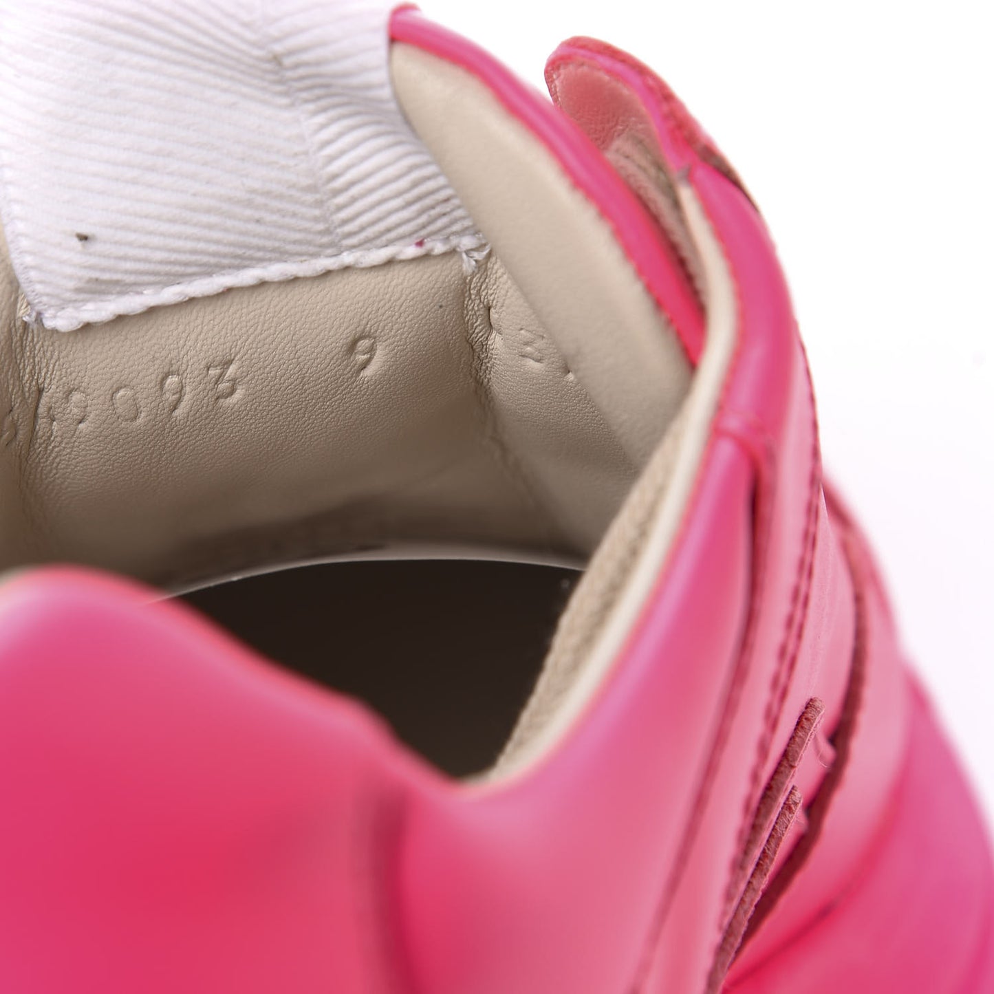 Calfskin Mens Rhyton Sneakers 9 Fuxia Fluo