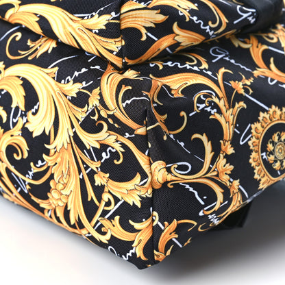 Versace Nylon Barocco Signature Print Backpack Black 7 of 7