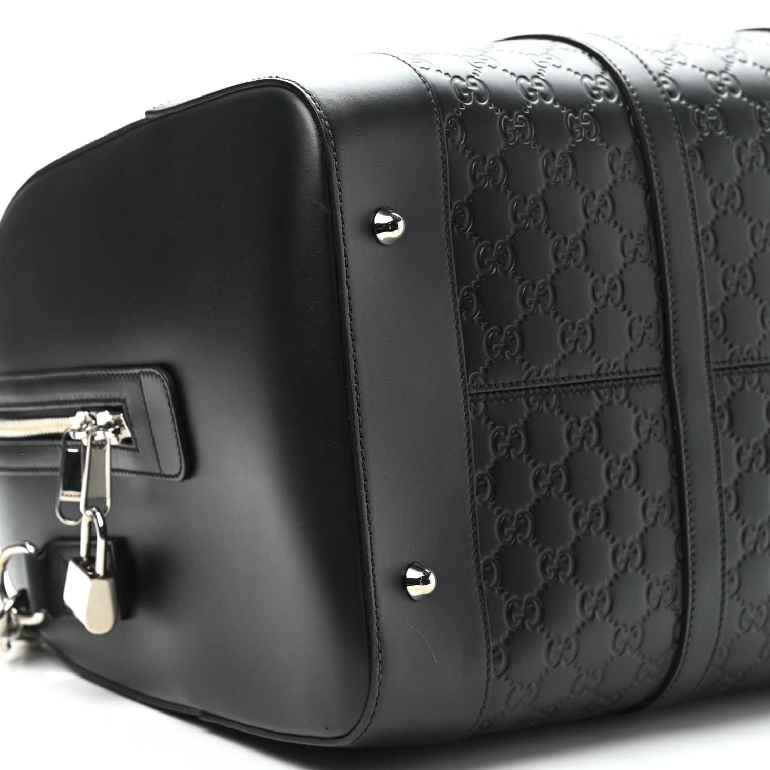 Gucci Guccissima Signature Medium Duffle Black 8 of 9