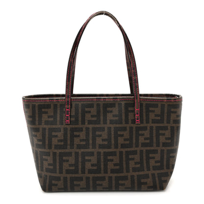 Fendi Zucca Spalmati Vitello FF Mini Roll Tote Tobacco Pink 1 of 10