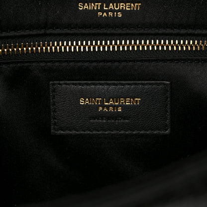 Saint Laurent Sequin Satin Monogram Tassel Kate 99 Black 6 of 9