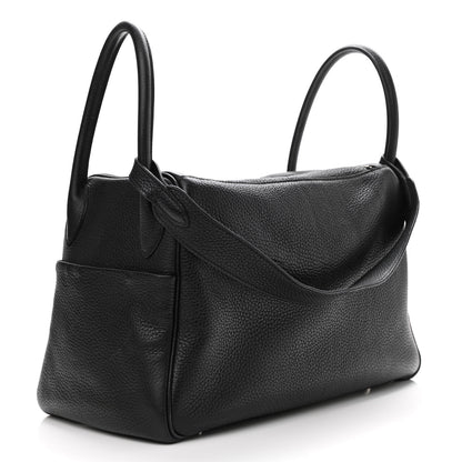 Hermes Taurillon Clemence Verso Lindy 30 Black Toffee 3 of 20