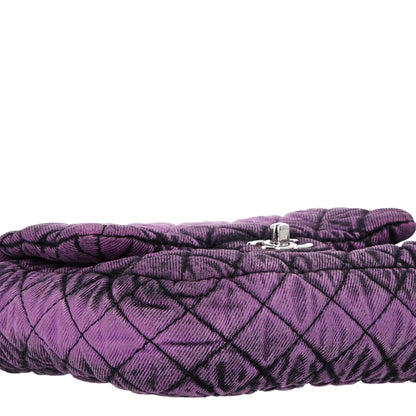 Chanel Washed Denim Quilted Small Denimpression Flap Violet Purple Black 10 of 11