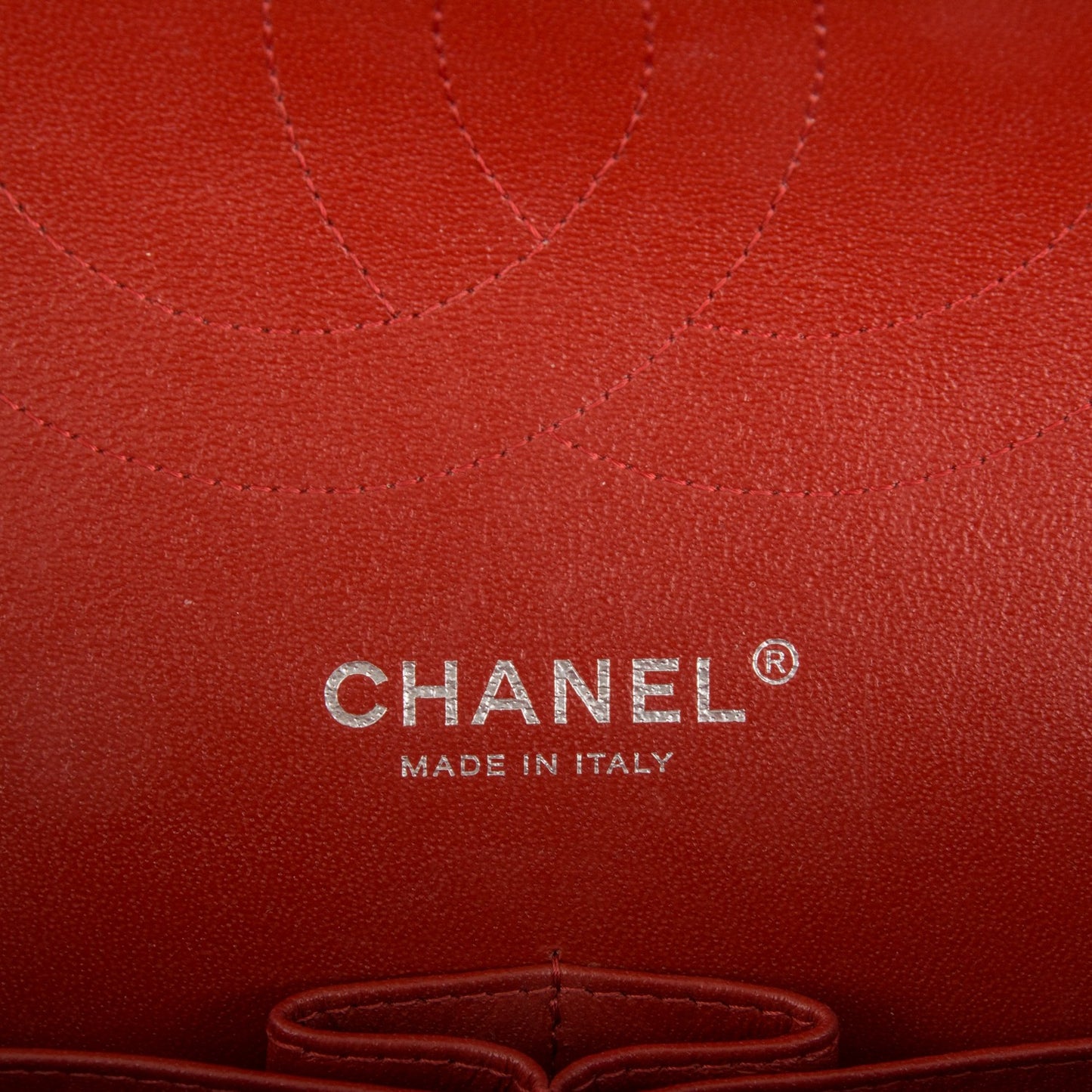 Lambskin Quilted Jumbo Double Flap Red