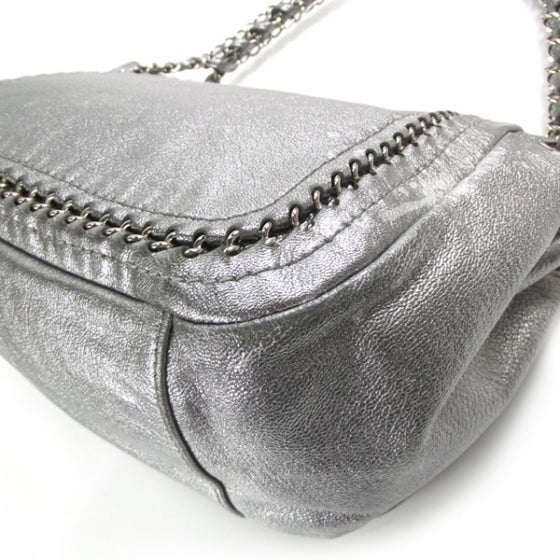 Chanel Luxe Ligne Flap Bag Silver 5 of 13