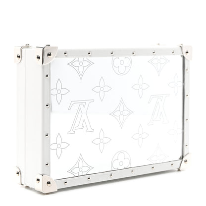 Louis Vuitton Calfskin Mirror Monogram Etched Jewelry Box Trunksu White 4 of 10