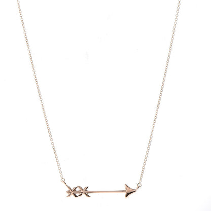 Tiffany 18K Rose Gold Small Paloma's Graffiti Arrow Pendant Necklace 1 of 5