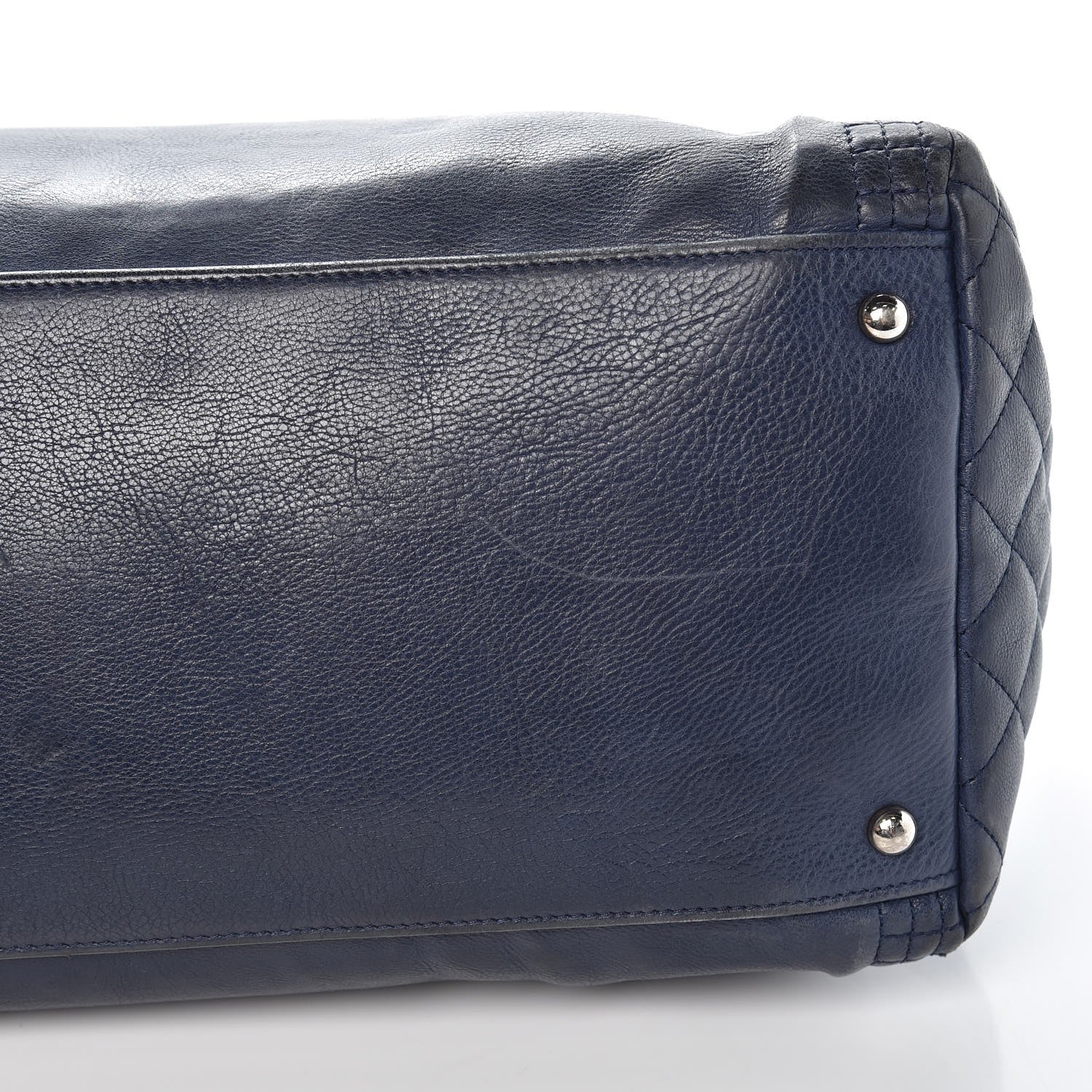 Chanel Calfskin Coco Bengal Open Accordion Tote Blue 11 of 15