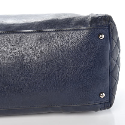 Chanel Calfskin Coco Bengal Open Accordion Tote Blue 11 of 15