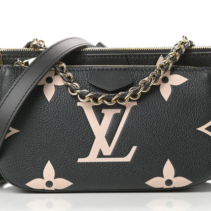 Louis Vuitton Empreinte Monogram Giant Multi Pochette Accessories Black Beige 9 of 11