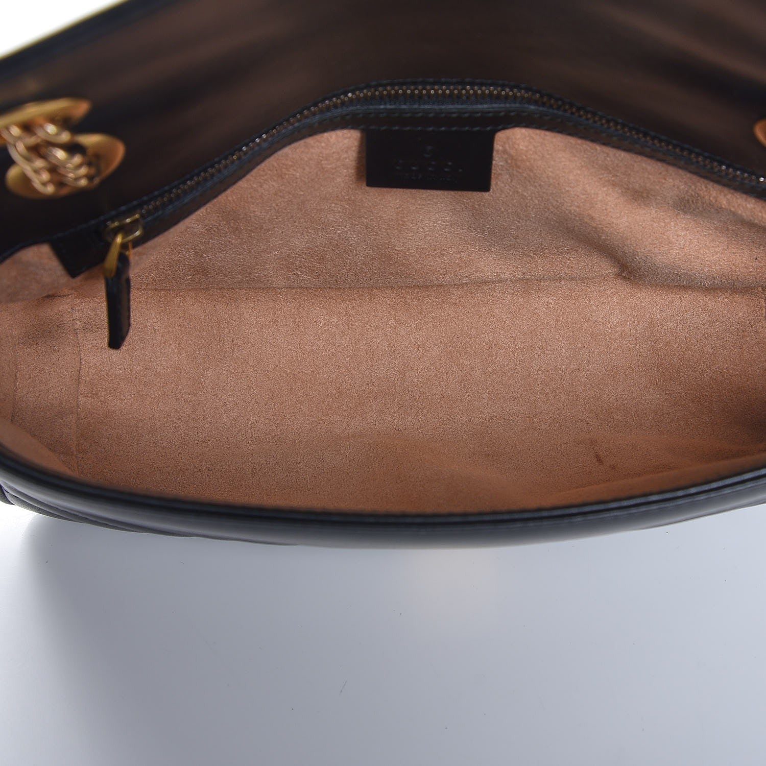 Gucci Calfskin Matelasse Small GG Marmont Shoulder Bag Black 5 of 7