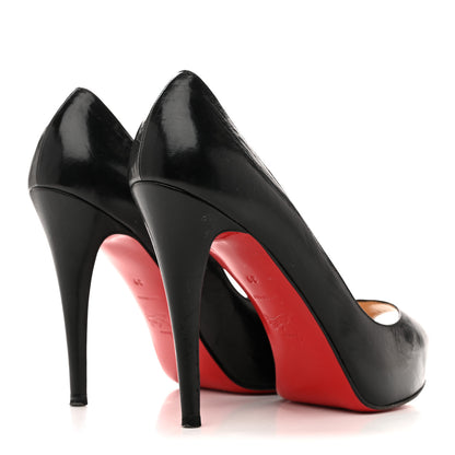 Christian Louboutin Kid Very Prive 120 Pumps 39 Black Red 5 of 9