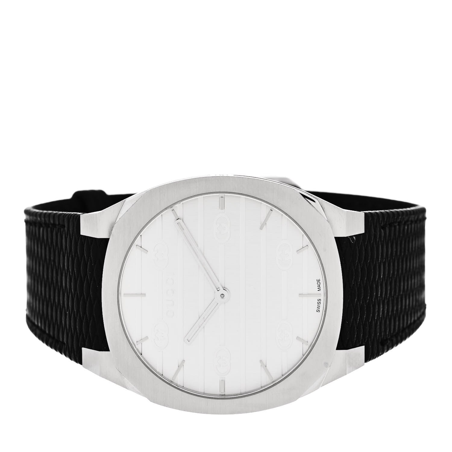 Gucci Stainless Steel Calfskin 38mm 25H Quartz Watch Black 2 of 4