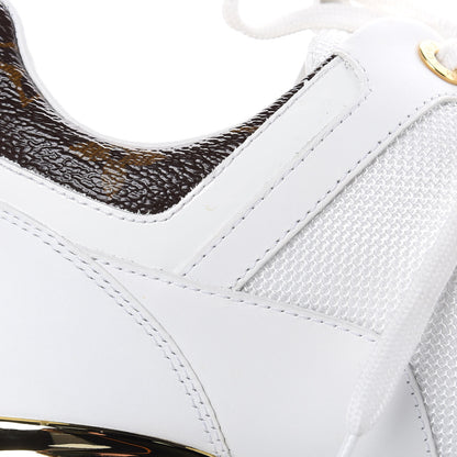 Louis Vuitton Calfskin Monogram Run Away Sneakers 36.5 White 7 of 8
