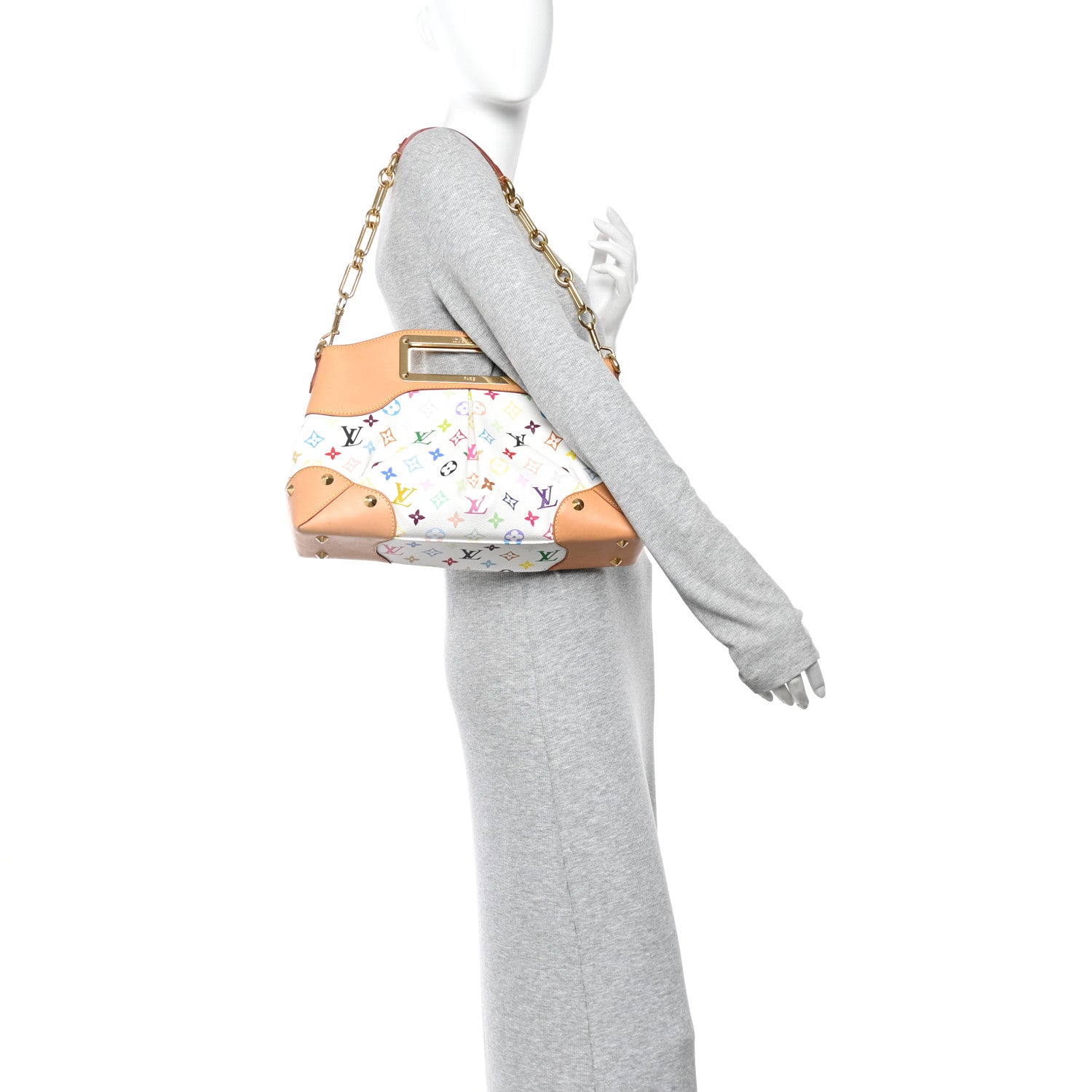 Louis Vuitton Monogram Multicolor Judy MM White 2 of 9