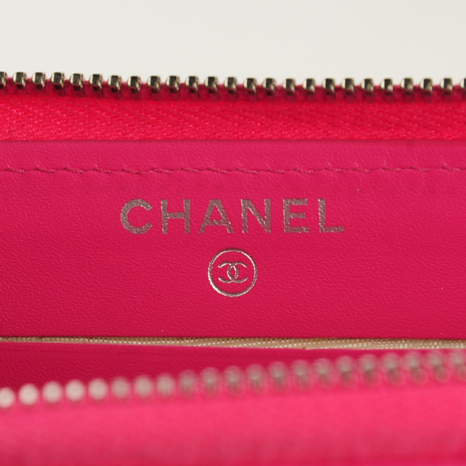 Chanel Caviar Quilted Small Zip Around Wallet Fuchsia 7 of 8