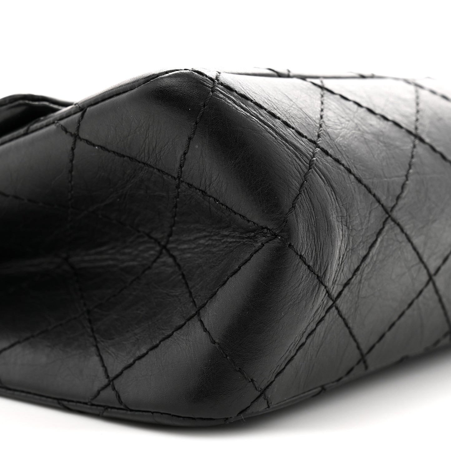 Aged Calfskin Quilted 2.55 Reissue 226 Flap Black