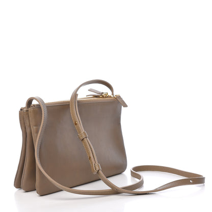 Celine Lambskin Small Trio Crossbody Bag Taupe 3 of 13