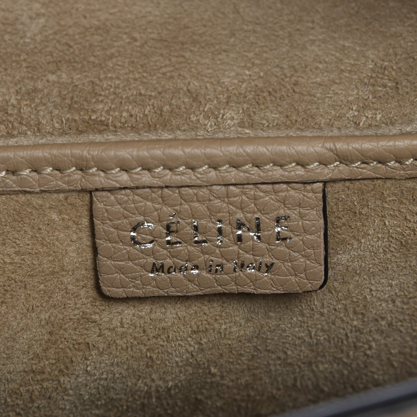 Drummed Calfskin Nano Luggage Dune