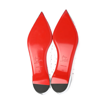 Christian Louboutin PVC Specchio Degrastrass Flats 35 Silver 5 of 7