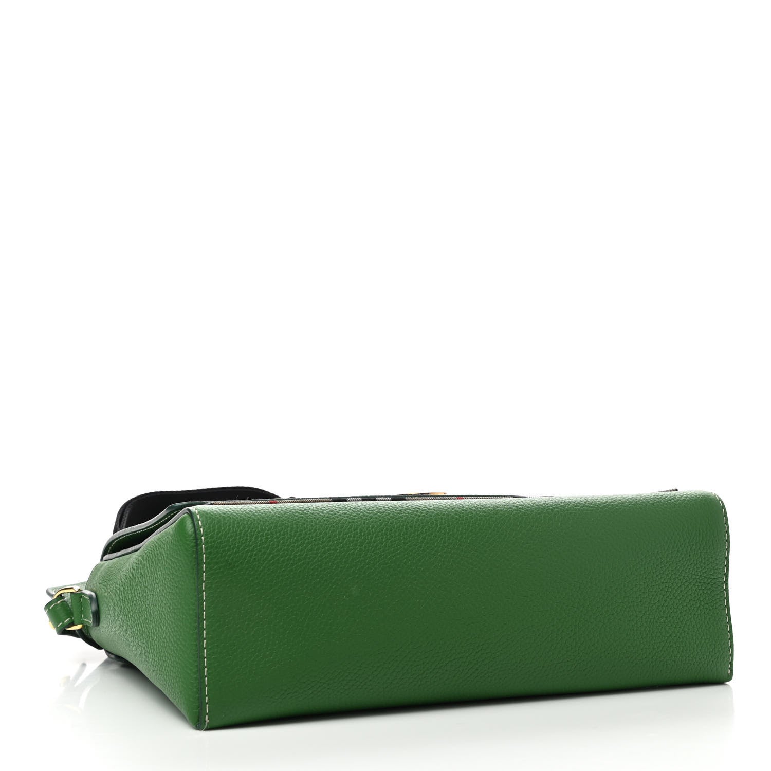 Burberry Grainy Calfskin Vintage Check Note Crossbody Bag Ivy Green 4 of 9