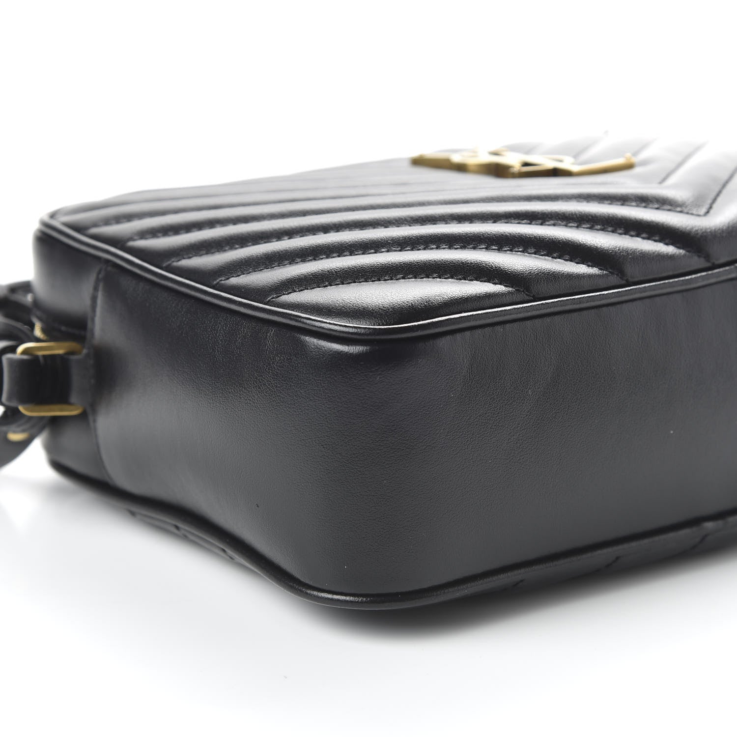Saint Laurent Calfskin Matelasse Monogram Lou Camera Bag Black 6 of 9