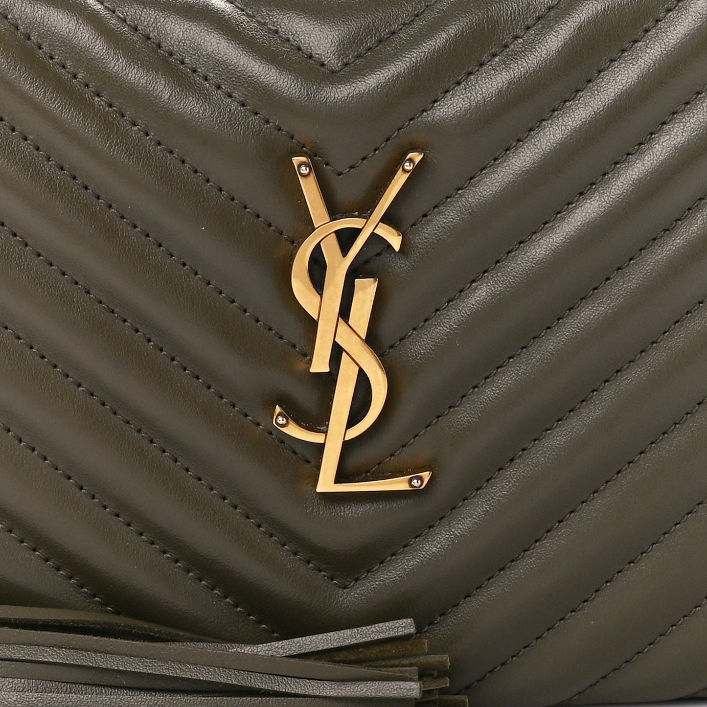 Calfskin Matelasse Monogram Lou Camera Bag Military Olive