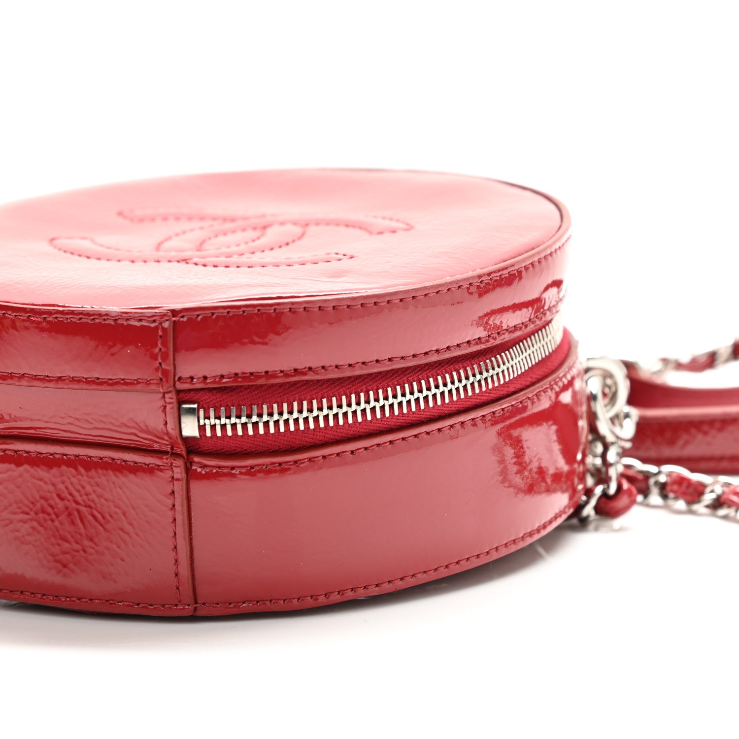 Chanel Patent Round As Earth Evening Bag Red 19 of 21