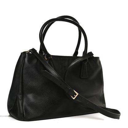Prada Saffiano Medium Galleria Double Zip Tote Black 3 of 14