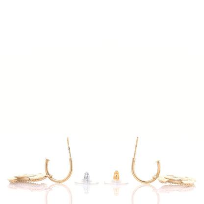 Chanel Metal CC Rope Hoop Drop Earring Gold 3 of 4
