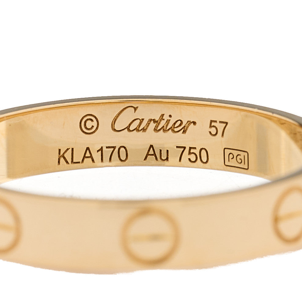 Cartier 18K Yellow Gold 3.5mm LOVE Wedding Band Ring 57 8 4 of 4