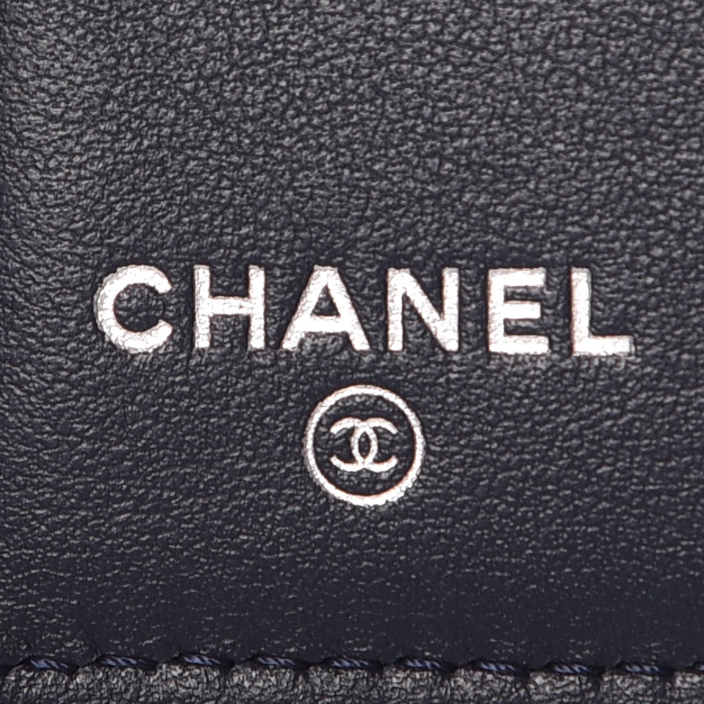 Caviar Quilted Compact Flap Wallet Navy