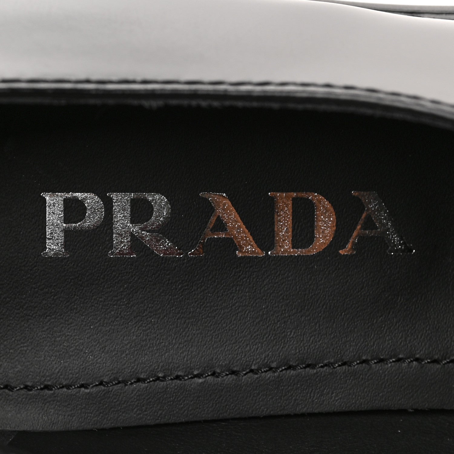 Prada Spazzolato Metal Triangle Logo 50mm Loafers 38 Black 7 of 7