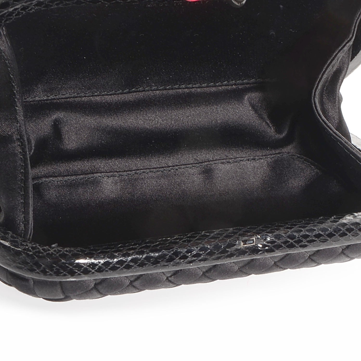 Bottega Veneta Satin Intreccio Impero Ayers Knot Clutch Black 5 of 7
