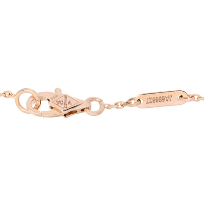 Van Cleef & Arpels 18K Rose Gold Carnelian Sweet Alhambra Bracelet 3 of 5