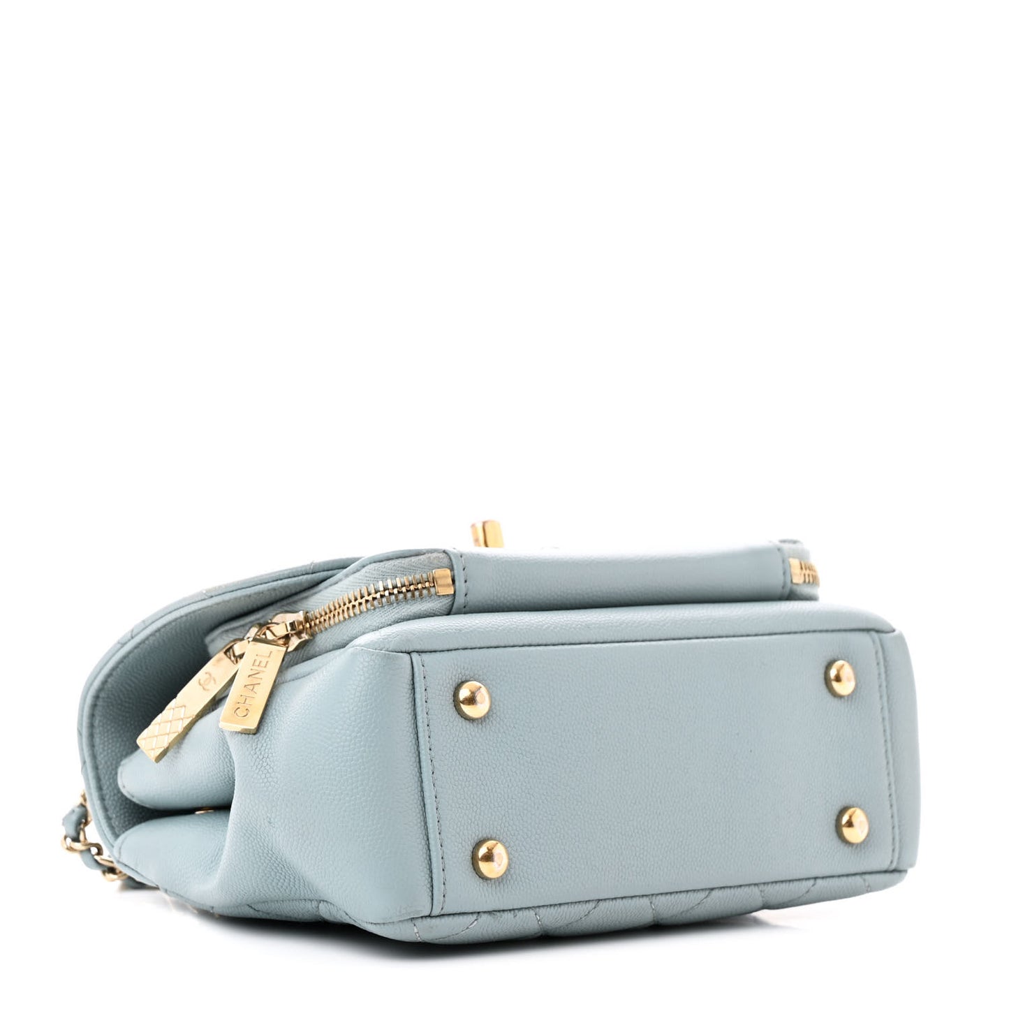 Caviar Quilted Small Business Affinity Flap Blue