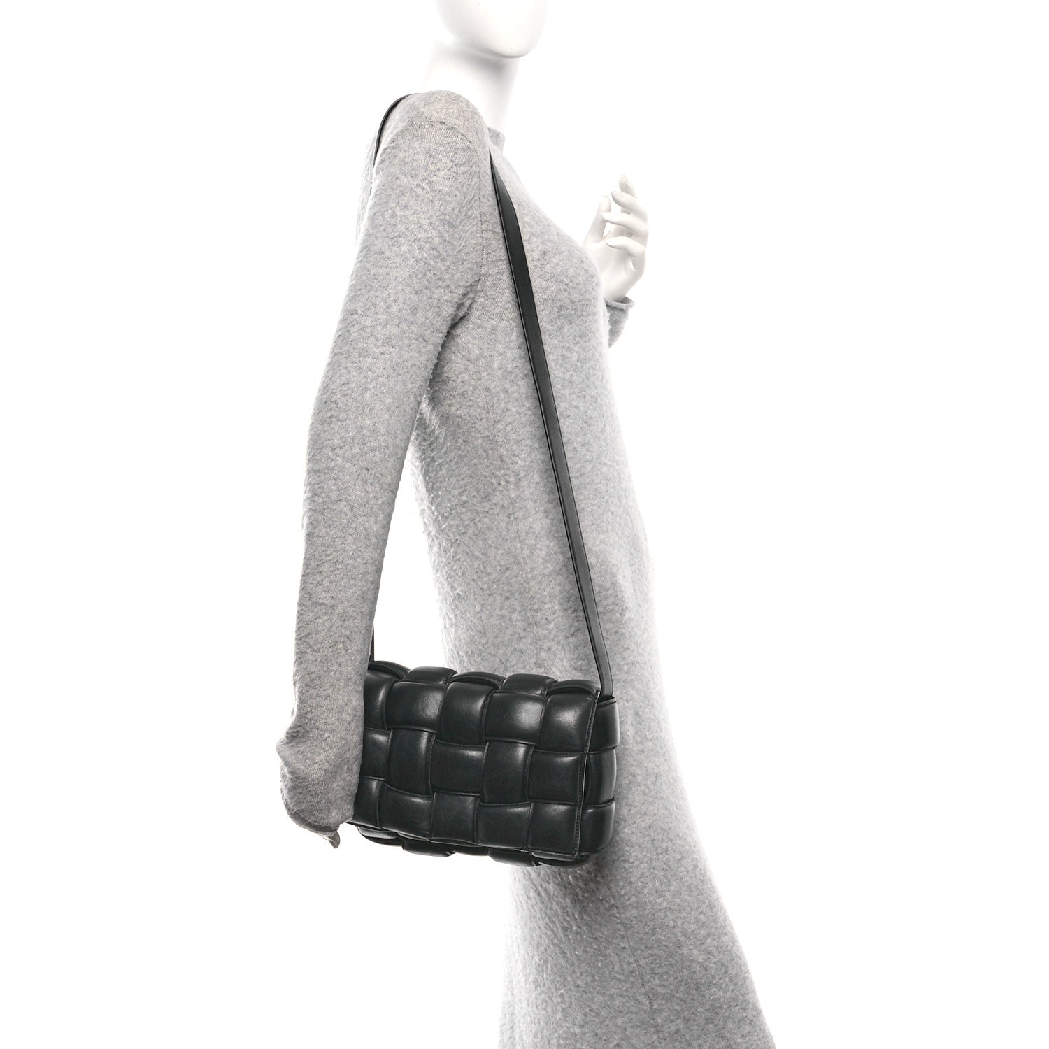 Bottega Veneta Nappa Maxi Intreccio Padded Cassette Crossbody Bag Black 2 of 12