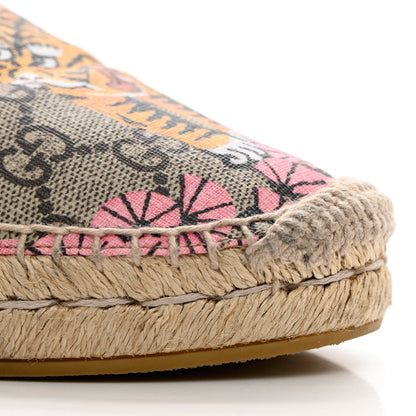 Gucci GG Supreme Monogram Bengal Espadrilles 36.5 Beige Crop Pink 13 of 17