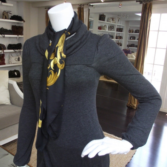 Silk Scarf Le Mors Black Gold