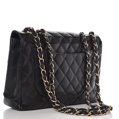 Chanel Caviar Quilted Jumbo Single Flap Black 5 of 20