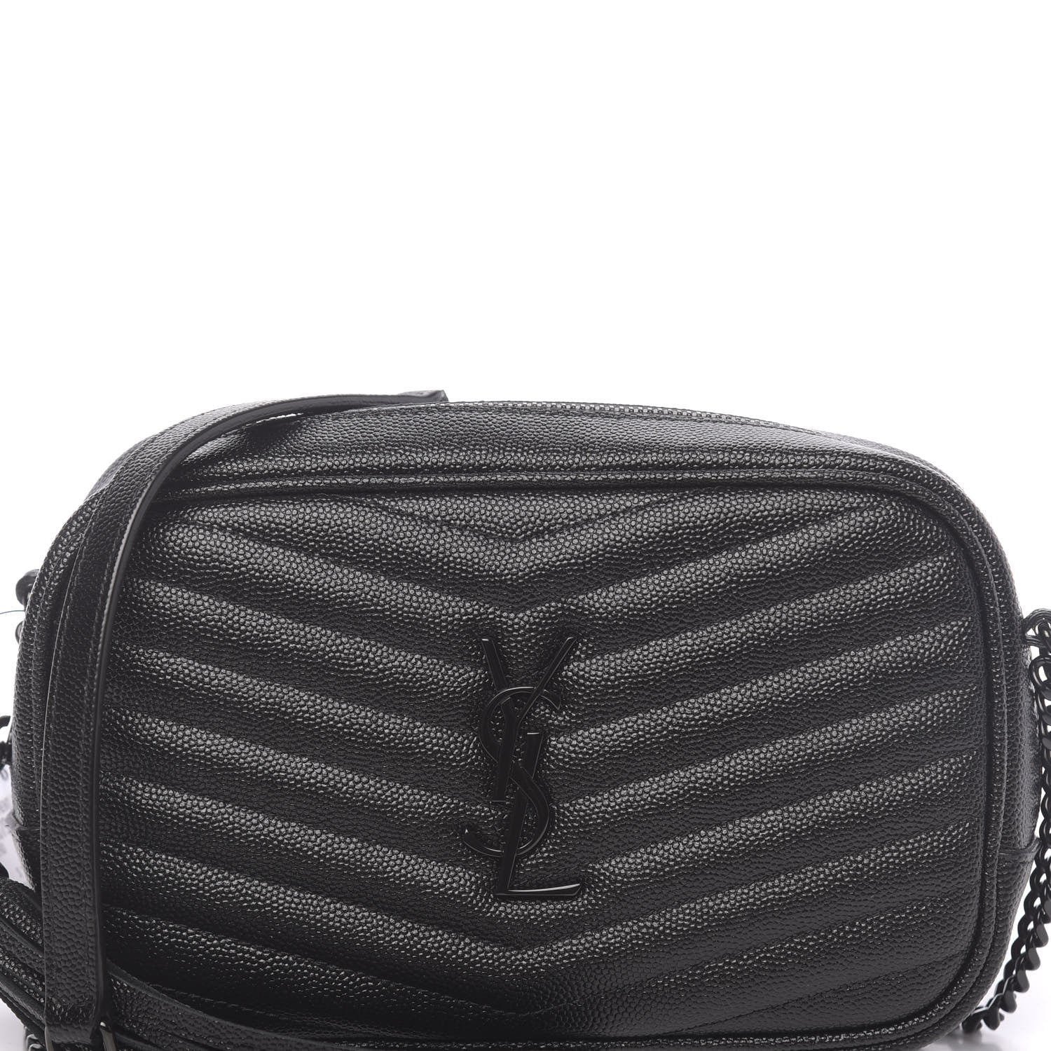 Saint Laurent Grain De Poudre Matelasse Monogram Mini Lou Camera Bag Black 10 of 10